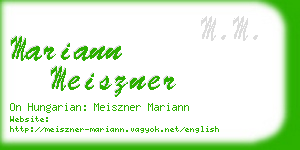 mariann meiszner business card